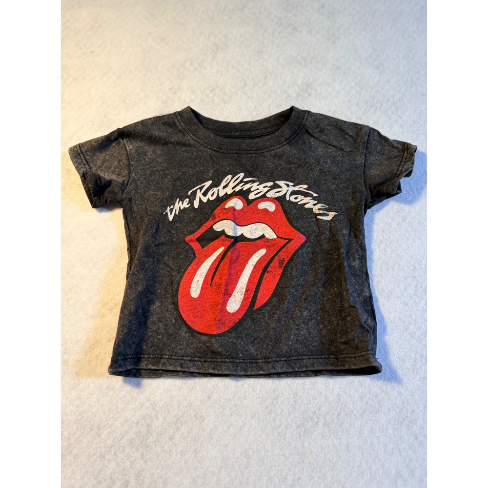 The Rolling Stones Toddler 12M Graphic T-Shirt Acid Wash Charcoal SP241131RG